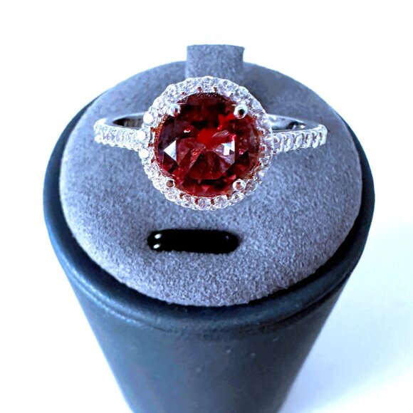 STERLING SILVER 925 Pink Stone CZ Ring Size 10 NWoT - Picture 1 of 2